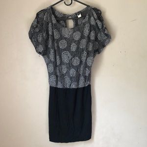 Sexy Large Floral Formal Occassion Body Fit Dress